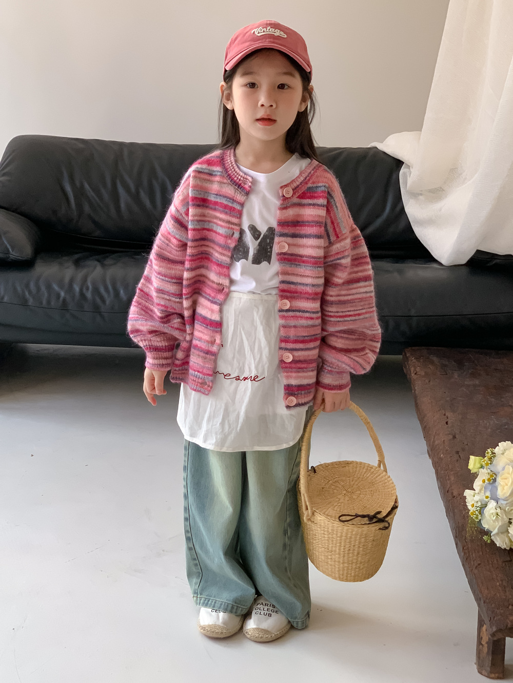 韓国子供服 デニム バギーパンツ キッズ ゆったり カジュアル