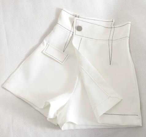  バギーパンツ レディース ハイウエスト ワイド ショートパンツ