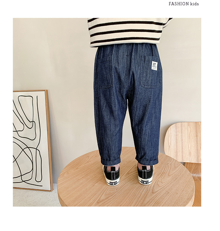  バギーパンツ 男の子用デニムテーパードパンツ 韓国風子供服
