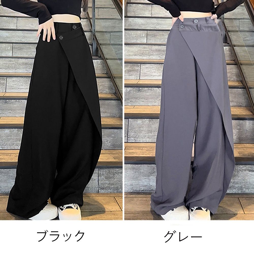  バギーパンツ ウエストラップ変形バギーパンツレディース