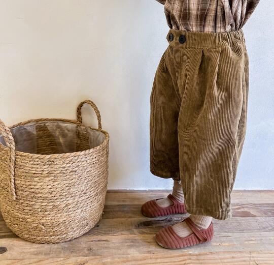 バギーパンツ 韓国風子供服コーデュロイズボン ゆったりボトムス80-130センチ