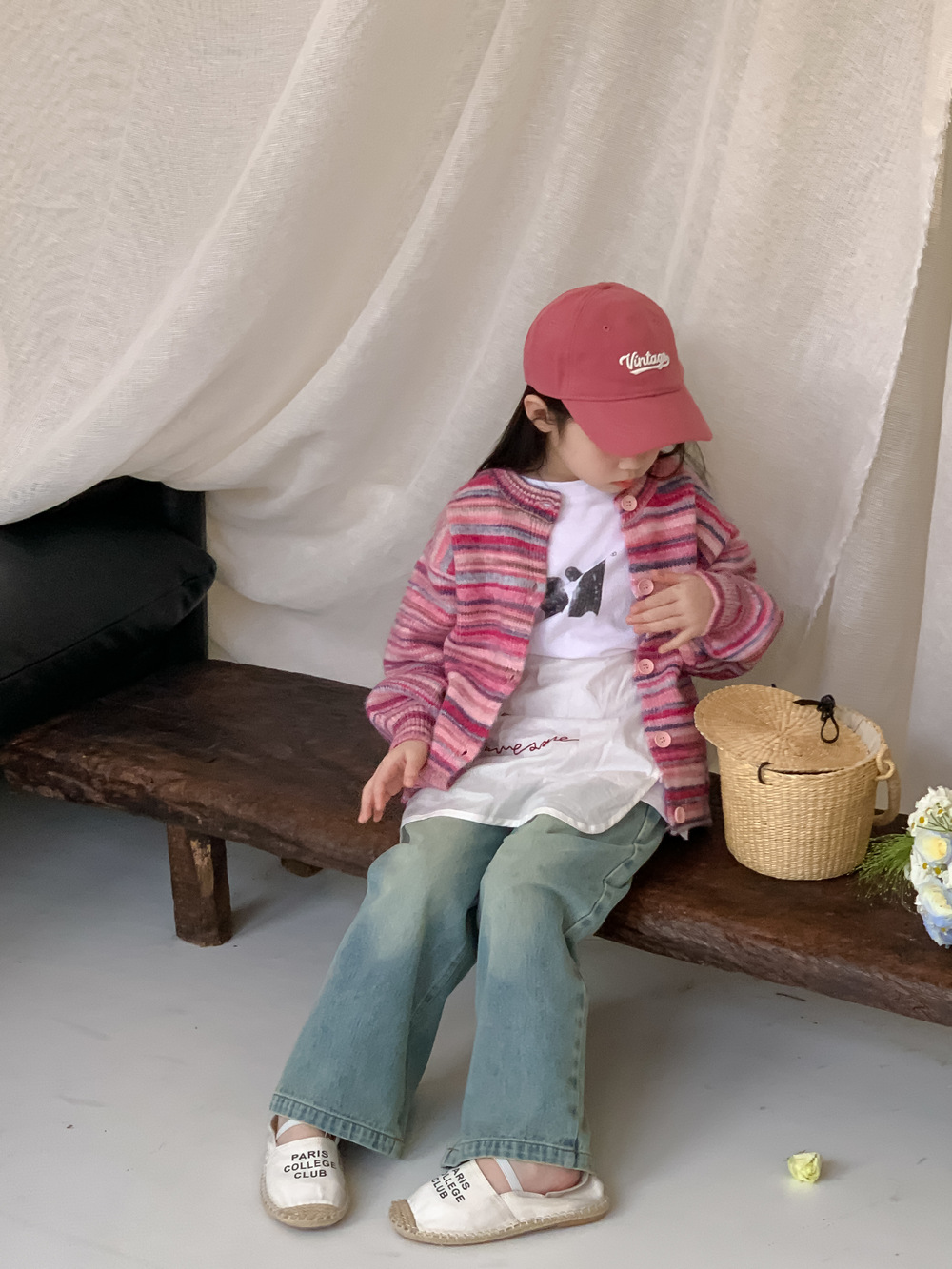 韓国子供服 デニム バギーパンツ キッズ ゆったり カジュアル