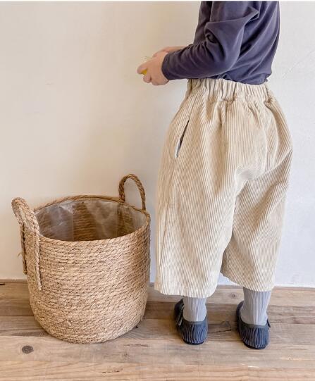  バギーパンツ 韓国風子供服コーデュロイズボン ゆったりボトムス80-130センチ