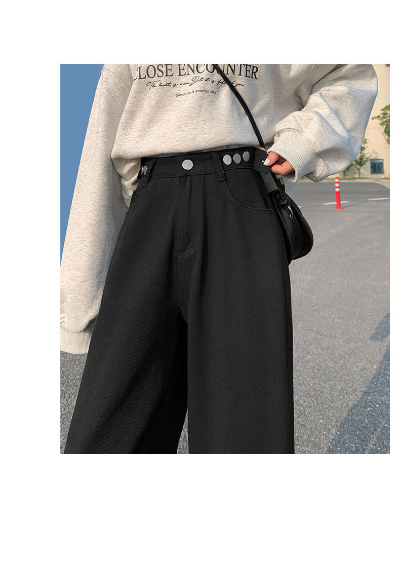  バギーパンツ 新作レディースゆったりハイウエストデニムワイドパンツ