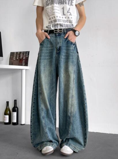  バギーパンツ 2025年春夏デニムワイドパンツ ゆったりバギーボトムス