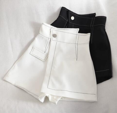  バギーパンツ レディース ハイウエスト ワイド ショートパンツ