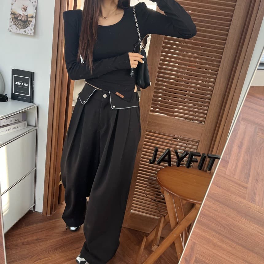  バギーパンツ 今季必須アイテム 上品デザイン ワイドスタイル パンツ