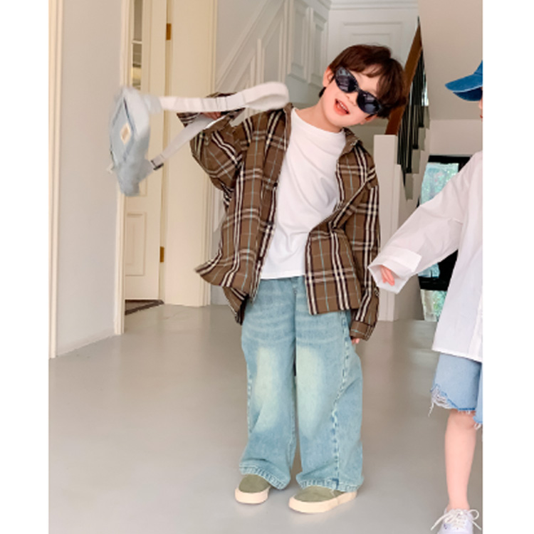韓国子供服 デニム バギーパンツ キッズ ゆったり カジュアル