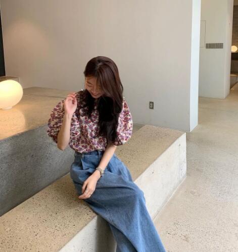  バギーパンツ 女性用デニムワイドバギーパンツ ゆったりボトムス