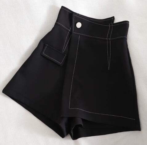  バギーパンツ レディース ハイウエスト ワイド ショートパンツ