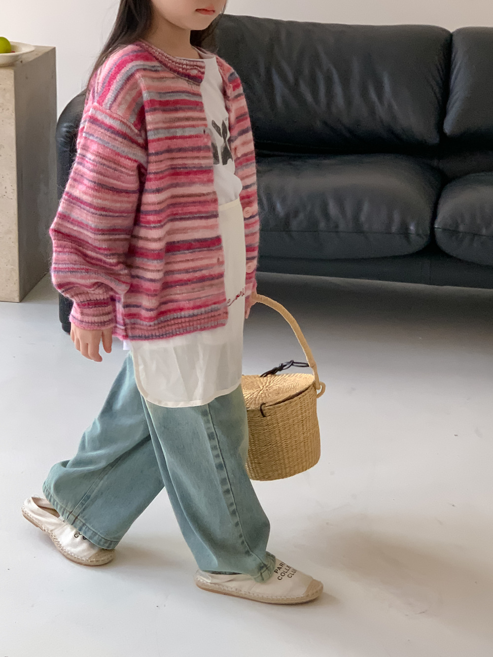 韓国子供服 デニム バギーパンツ キッズ ゆったり カジュアル