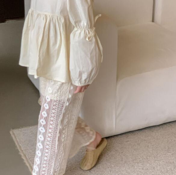  バギーパンツ 子供服 女の子 レース ワイド パンツ 韓国風 ズボン 夏