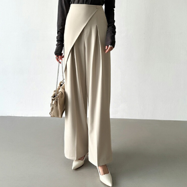  バギーパンツ ２０２５年新作ラップ風スラックス きれいめワイドパンツ