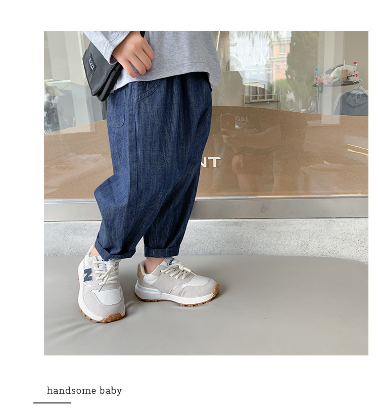  バギーパンツ 男の子用デニムテーパードパンツ 韓国風子供服