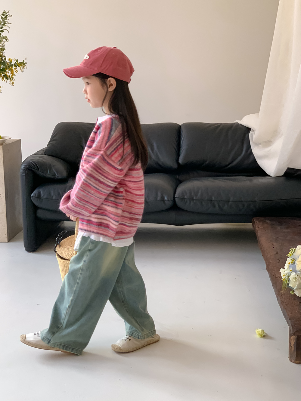 韓国子供服 デニム バギーパンツ キッズ ゆったり カジュアル