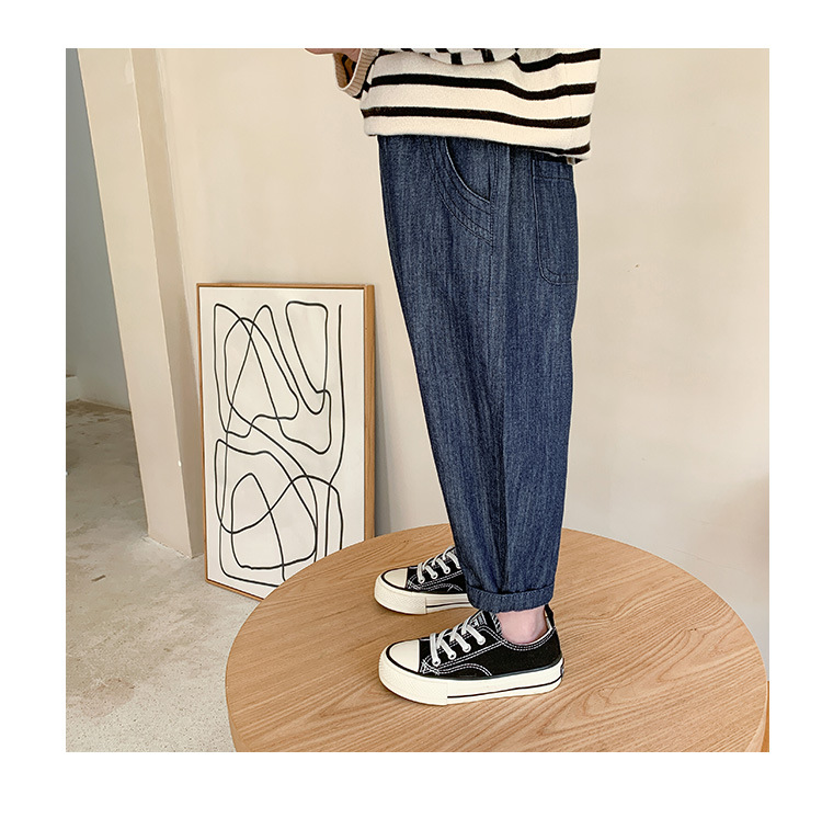  バギーパンツ 男の子用デニムテーパードパンツ 韓国風子供服