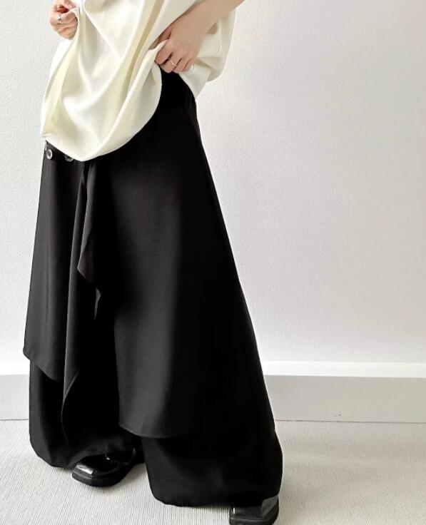  バギーパンツ 中国風ワイドパンツ メンズ 個性的デザイン袴風