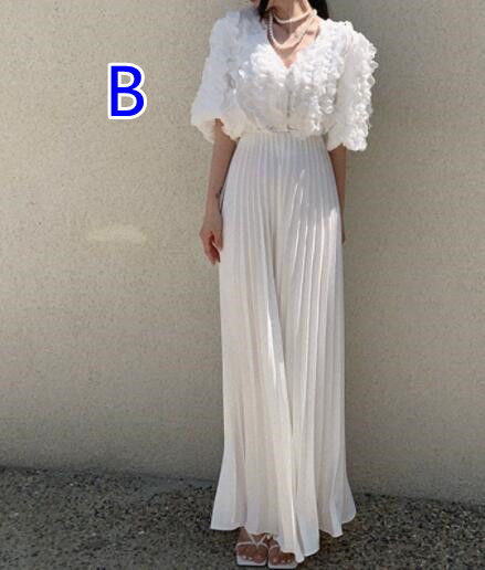  バギーパンツ レディース プリーツ ワイド スカートパンツ ガウチョ