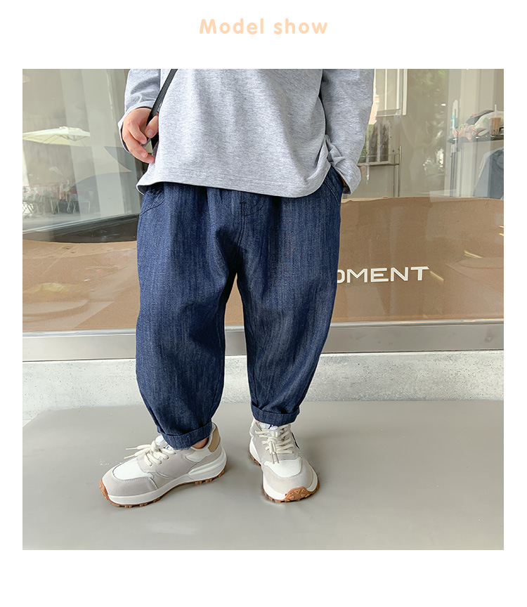  バギーパンツ 男の子用デニムテーパードパンツ 韓国風子供服