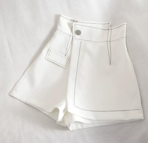  バギーパンツ レディース ハイウエスト ワイド ショートパンツ