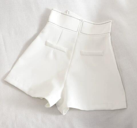  バギーパンツ レディース ハイウエスト ワイド ショートパンツ