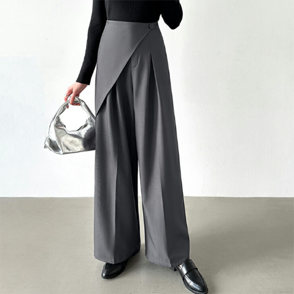  バギーパンツ ２０２５年新作ラップ風スラックス きれいめワイドパンツ
