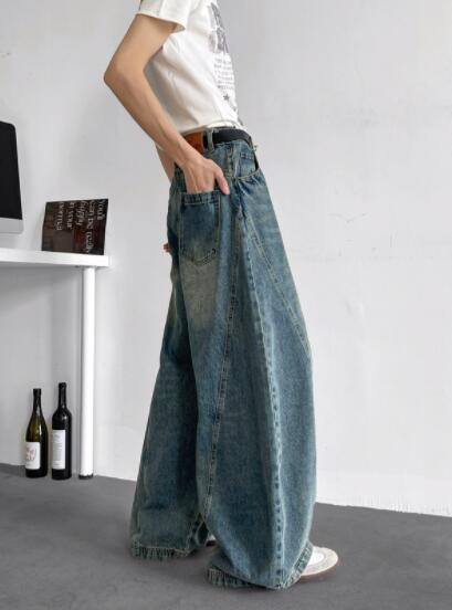  バギーパンツ 2025年春夏デニムワイドパンツ ゆったりバギーボトムス