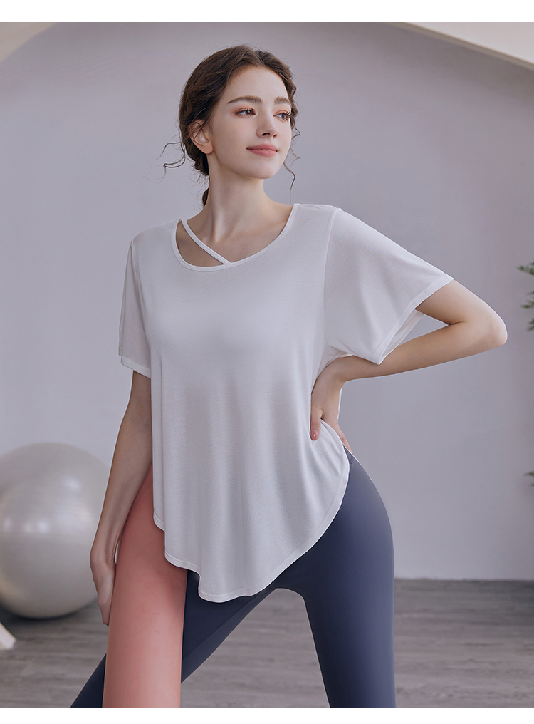 オーバーサイズTシャツ デザインネック ゆったりスポーツセット