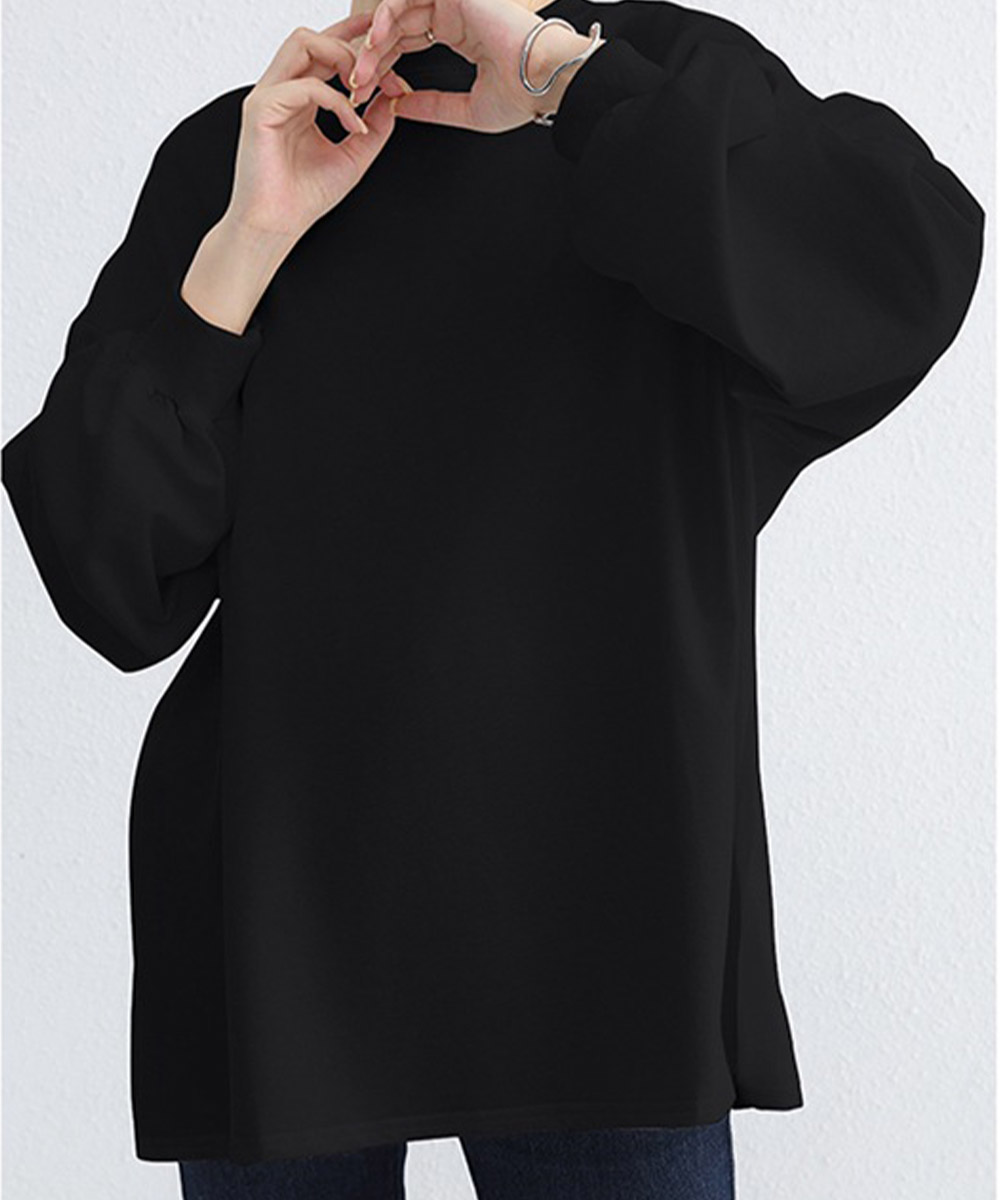 オーバーサイズTシャツ ゆったりボーダー長袖オーバーサイズ