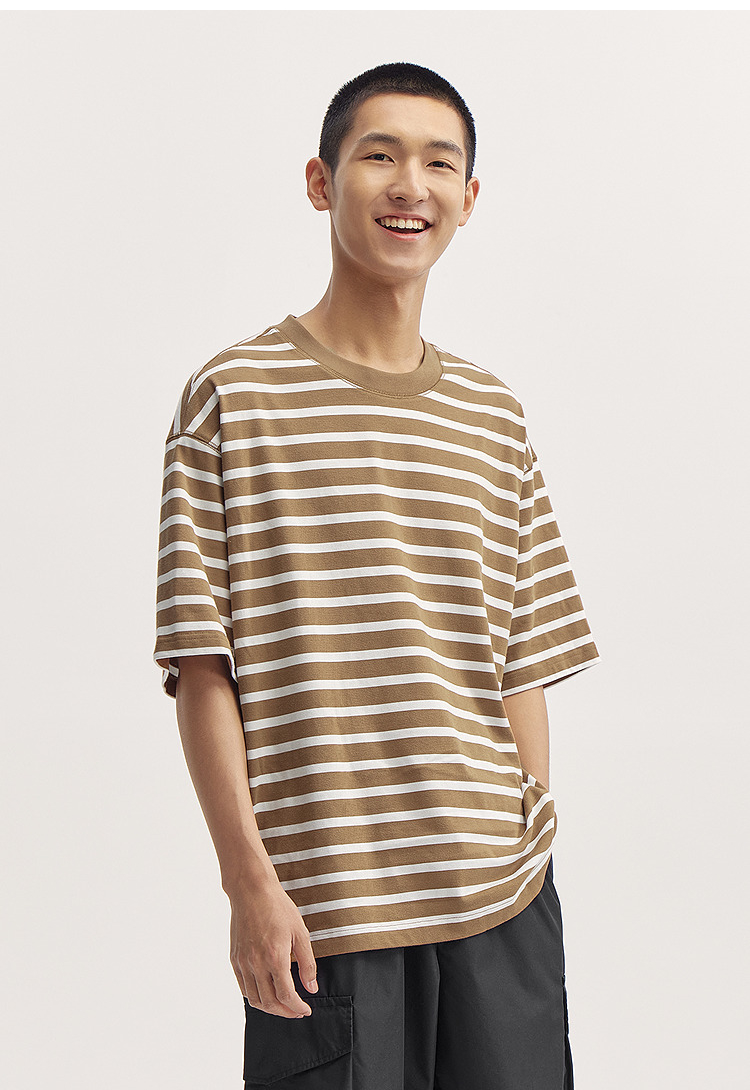 オーバーサイズTシャツ ゆったりマリン風ボーダーＴシャツ