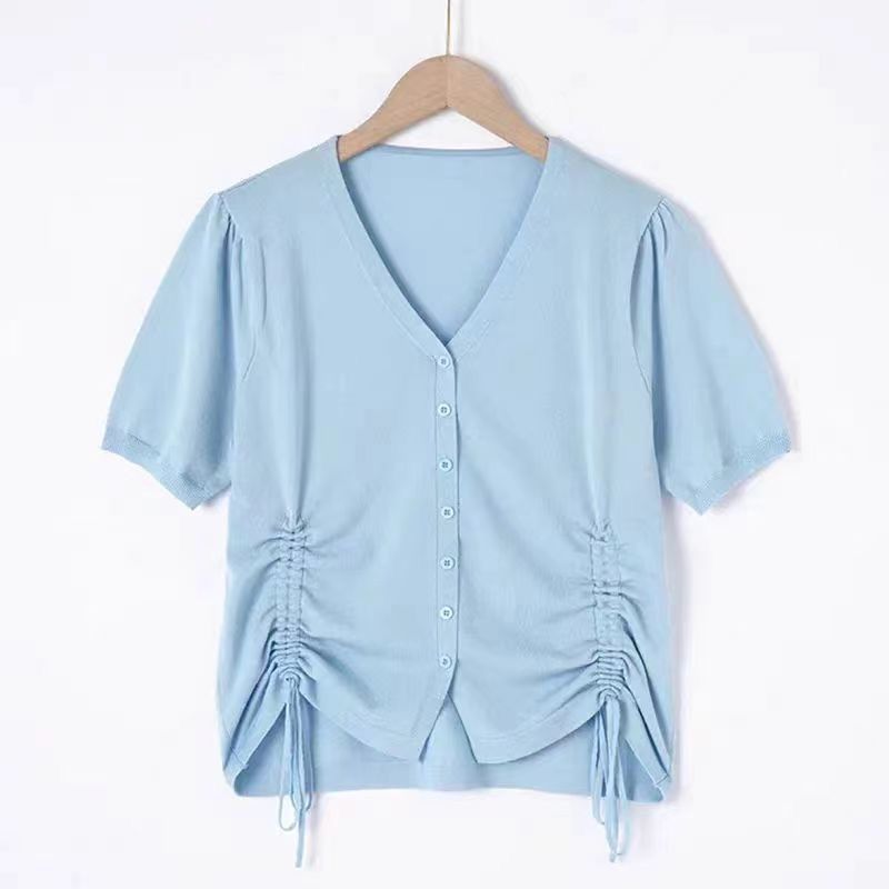オーバーサイズTシャツ サイドひも調節レディースシャツ