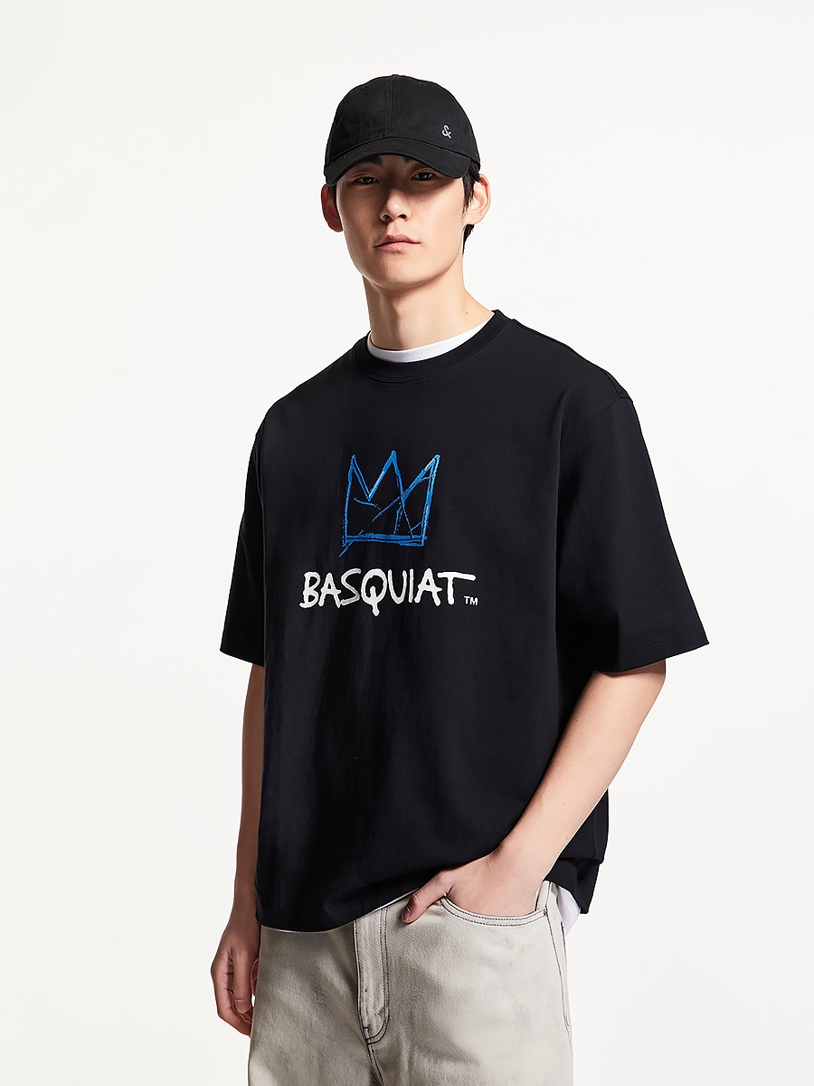 オーバーサイズTシャツ 王冠アート ビッグシルエット半袖