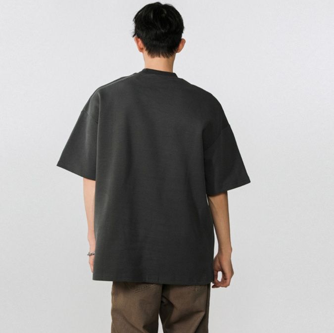 オーバーサイズTシャツ メンズオーバーサイズ半袖シャツ ロゴプリント黒