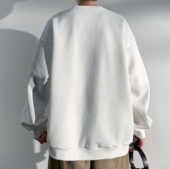 オーバーサイズTシャツ 幾何学模様プルオーバー長袖