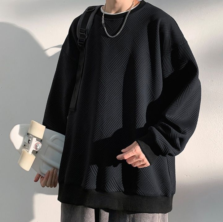 オーバーサイズTシャツ 幾何学模様プルオーバー長袖