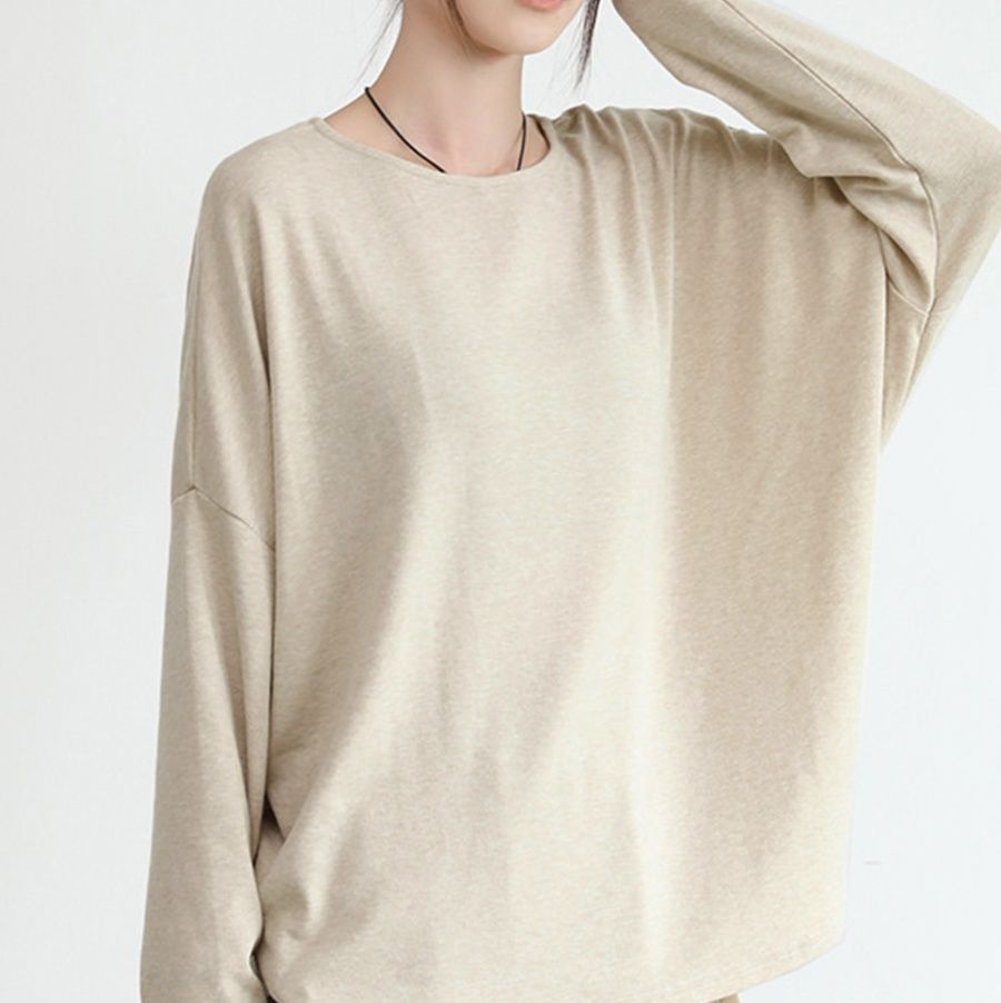 オーバーサイズTシャツ ドルマンスリーブ長袖カットソー