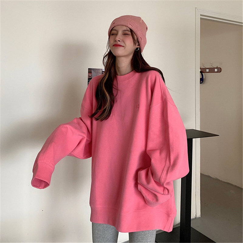 オーバーサイズTシャツ ゆったり長袖スウェットトップス