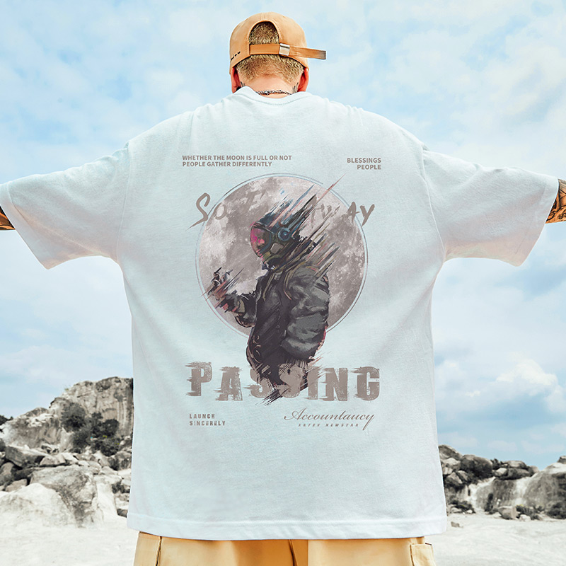 オーバーサイズTシャツ 月夜の旅人 ビッグシルエット半袖