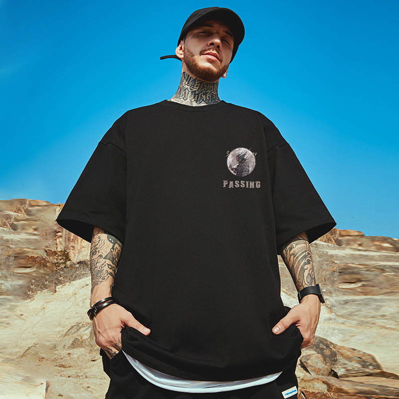 オーバーサイズTシャツ 月夜の旅人 ビッグシルエット半袖