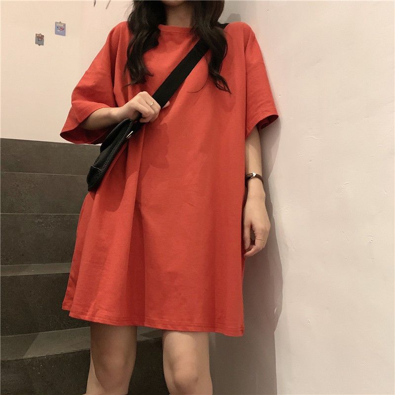 オーバーサイズTシャツ ゆったり着こなしワンピース風レディースＴシャツ