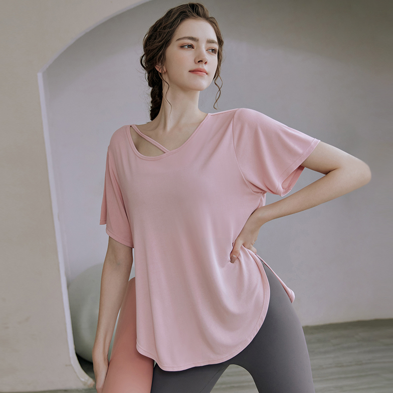 オーバーサイズTシャツ デザインネック ゆったりスポーツセット