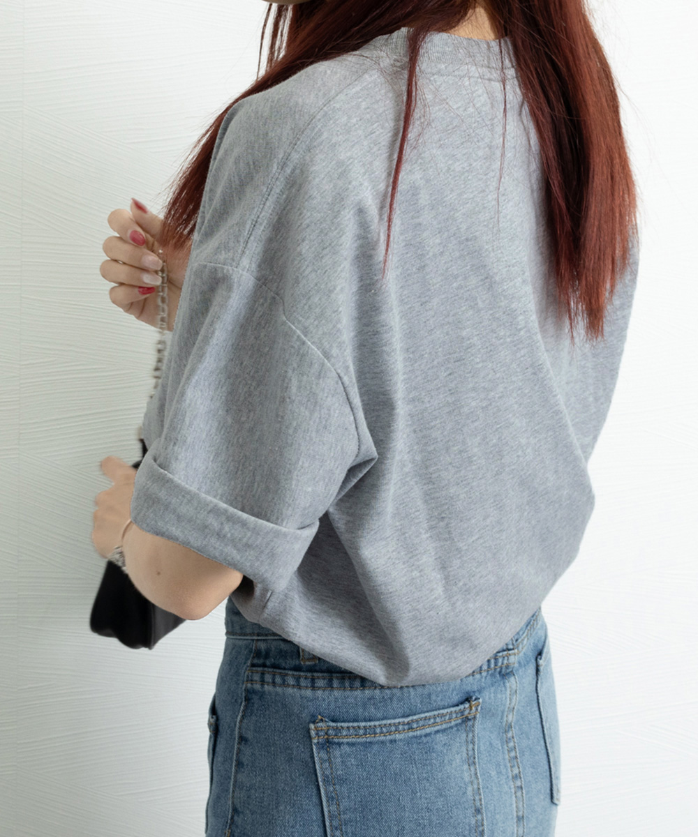 オーバーサイズTシャツ ロゴプリント半袖オーバーサイズシャツ