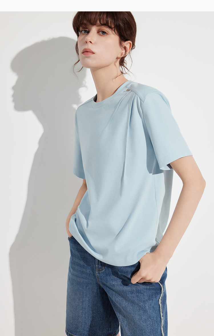 オーバーサイズTシャツ すっきり着こなすシンプル綿天竺