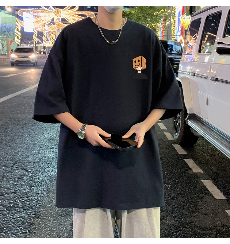オーバーサイズTシャツ 笑顔ボックスくん ゆったりワンピース