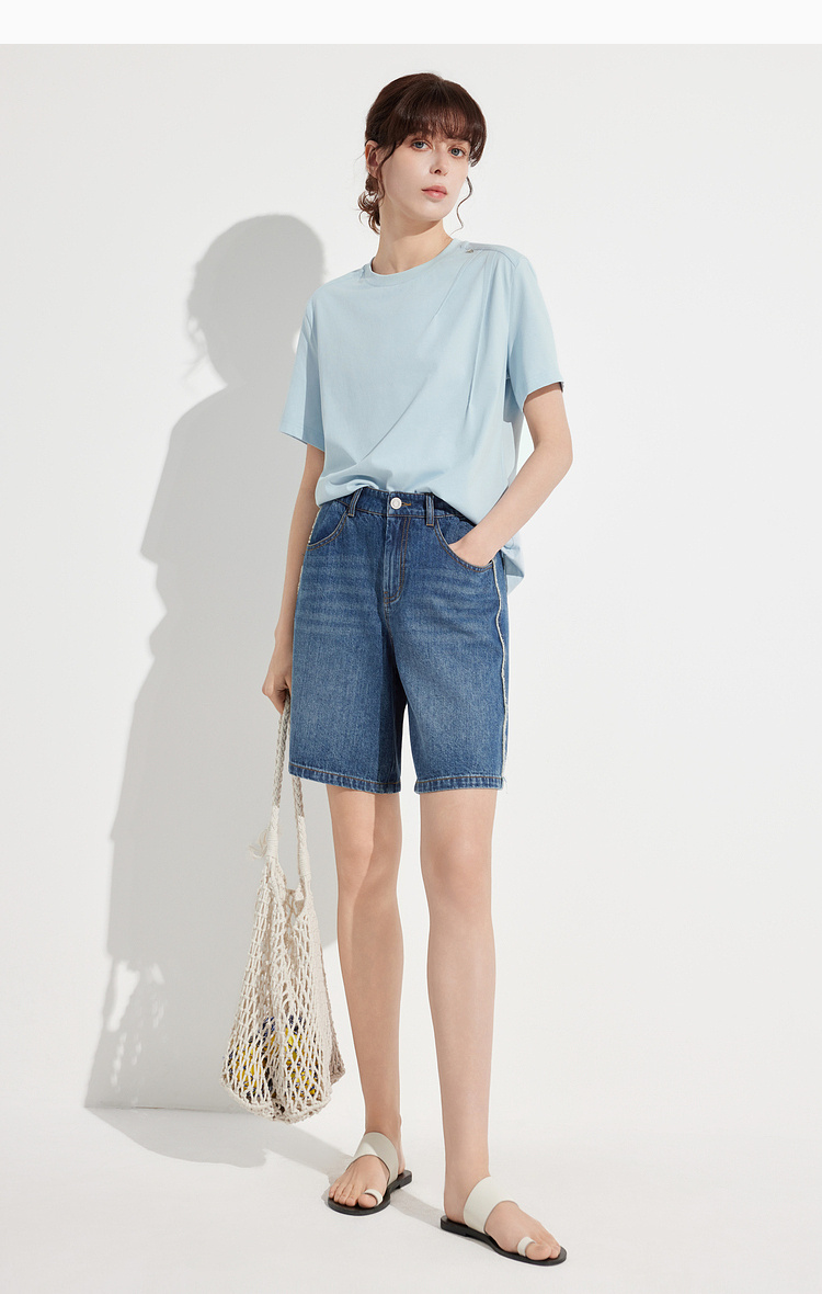 オーバーサイズTシャツ すっきり着こなすシンプル綿天竺