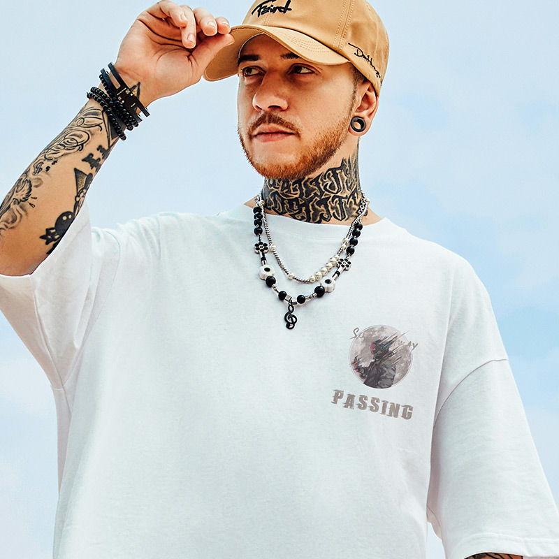 オーバーサイズTシャツ 月夜の旅人 ビッグシルエット半袖