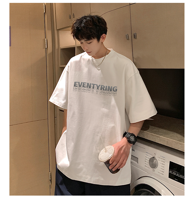 オーバーサイズTシャツ エブリシング 重ね文字 ゆったりティーシャツ