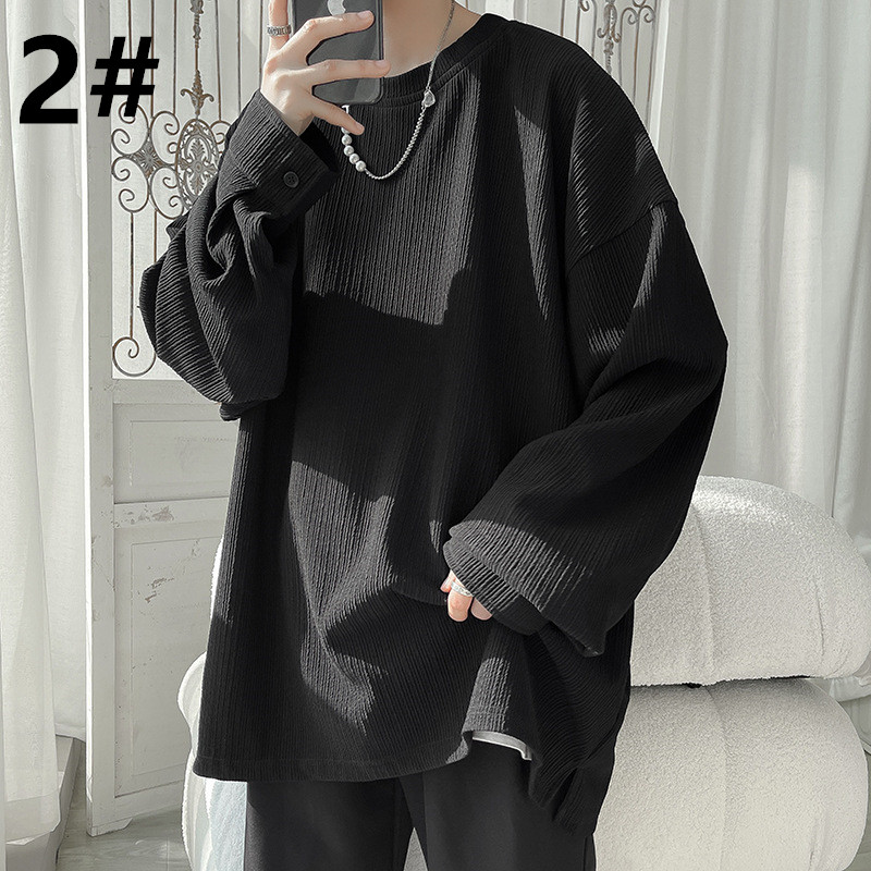 オーバーサイズTシャツ 春新作 長袖プルオーバー メンズ オーバーサイズ トップス