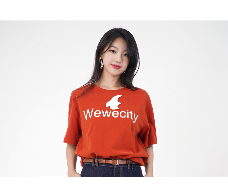 オーバーサイズTシャツ 鳥モチーフ ゆったりカジュアル半袖