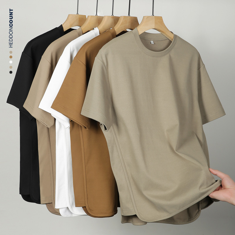 オーバーサイズTシャツ メンズ 無地 スリット入り オーバーサイズ半袖Tシャツ 